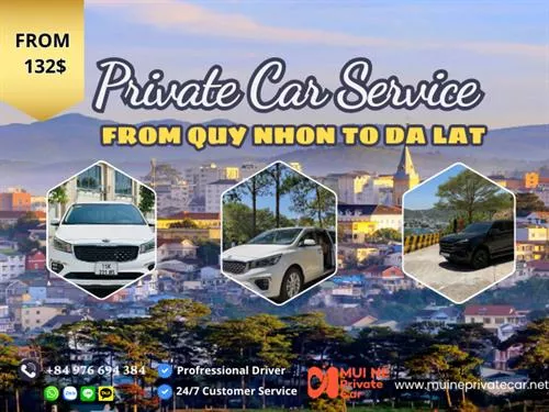 Private Car From Quy Nhon to Dalat